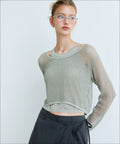 MIXXO MIXXO Knitwear Linen Layered Punching Knit C