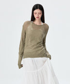 MIXXO MIXXO Damage Point Knit Sweater