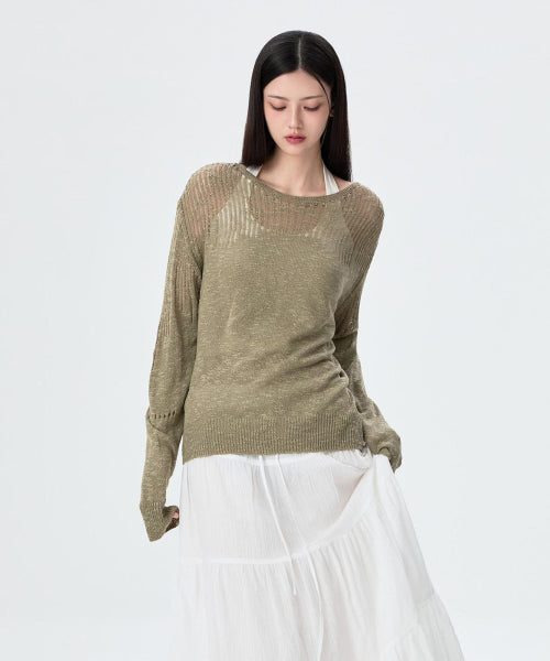 MIXXO MIXXO Damage Point Knit Sweater
