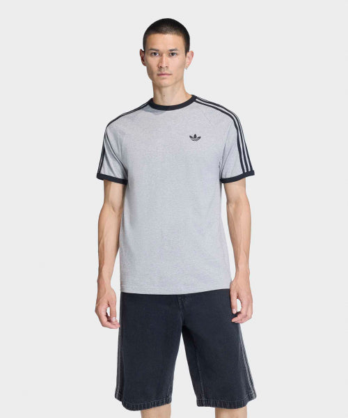ADIDAS Korean T-Shirt - ADIDAS 3-Stripe Gray