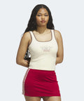 ADIDAS ADIDAS Graphic Rib Tank Top - Warm Vanilla