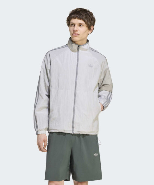 ADIDAS ADIDAS 3-Stripe Wind Track Top - Gray