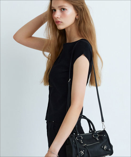 MIXXO MIXXO Zipper Stud Mini Tote Bag