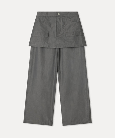 MIXXO Cotton Skirt Layered Pants (C, S)