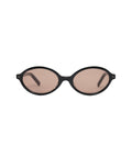 MATIN KIM MATIN NARROW ROUND SUNGLASSES Brown