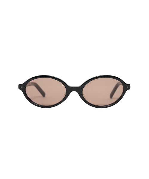MATIN KIM MATIN NARROW ROUND SUNGLASSES Brown