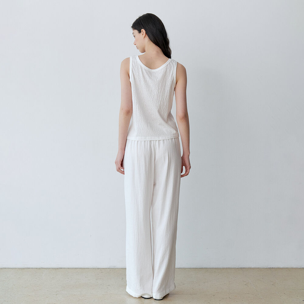 Le' Studio [Summer daily tank top] DRY HENLEY SLEEVELESS TEE (IV)