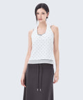 MIXXO MIXXO T-Shirt Dot Halter Cut Sleeveless