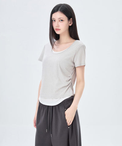 MIXXO Layered Short-Sleeved T-Shirt C