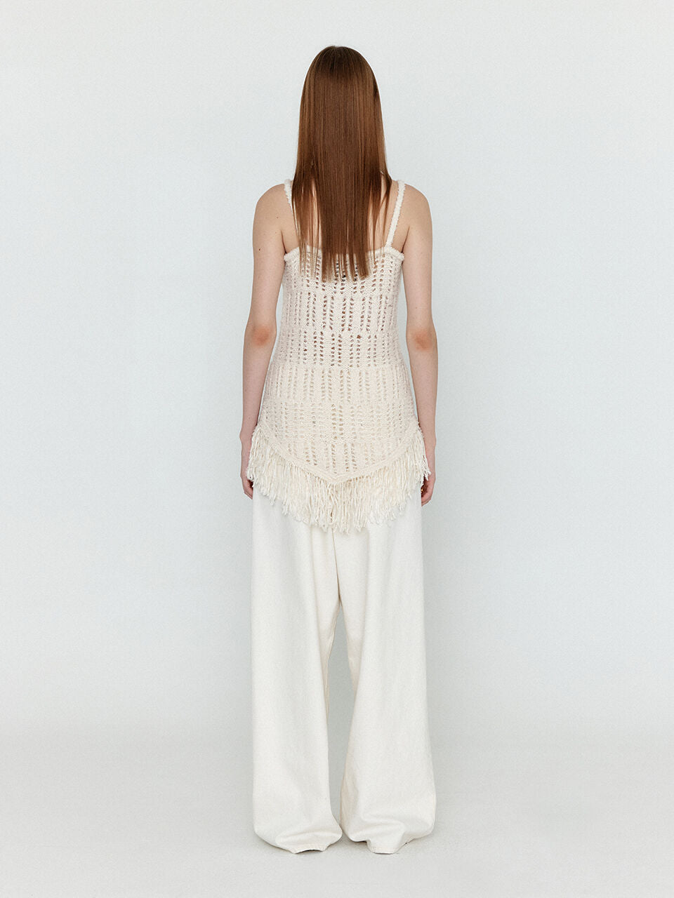 EENK EENK WJEAN Folded Front Wide Denim Pants - Ivory