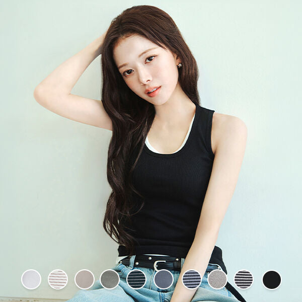 GIORDANO Basic rib tank top (SLD) 326530 [6color]