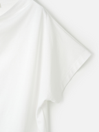 MAGJAY Drape semi-high neck t-shirt - white