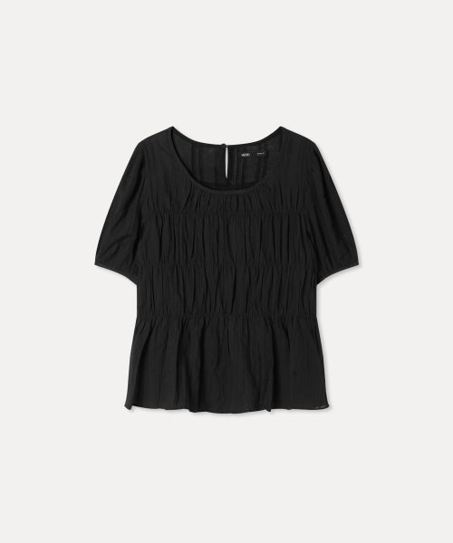 MIXXO MIXXO Shirt Round Neck Puff Blouse