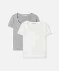 MIXXO MIXXO T-Shirt Ribbed U-neck