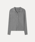 MIXXO MIXXO Cardigan Collar Neck Ribbed
