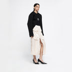YCH WRINKLE CARGO SKIRT PALE BEIGE (R25SK6061PE)