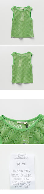 DIVISION (W) Division Knit Tank Top - Bright Lime Green (11SS23)