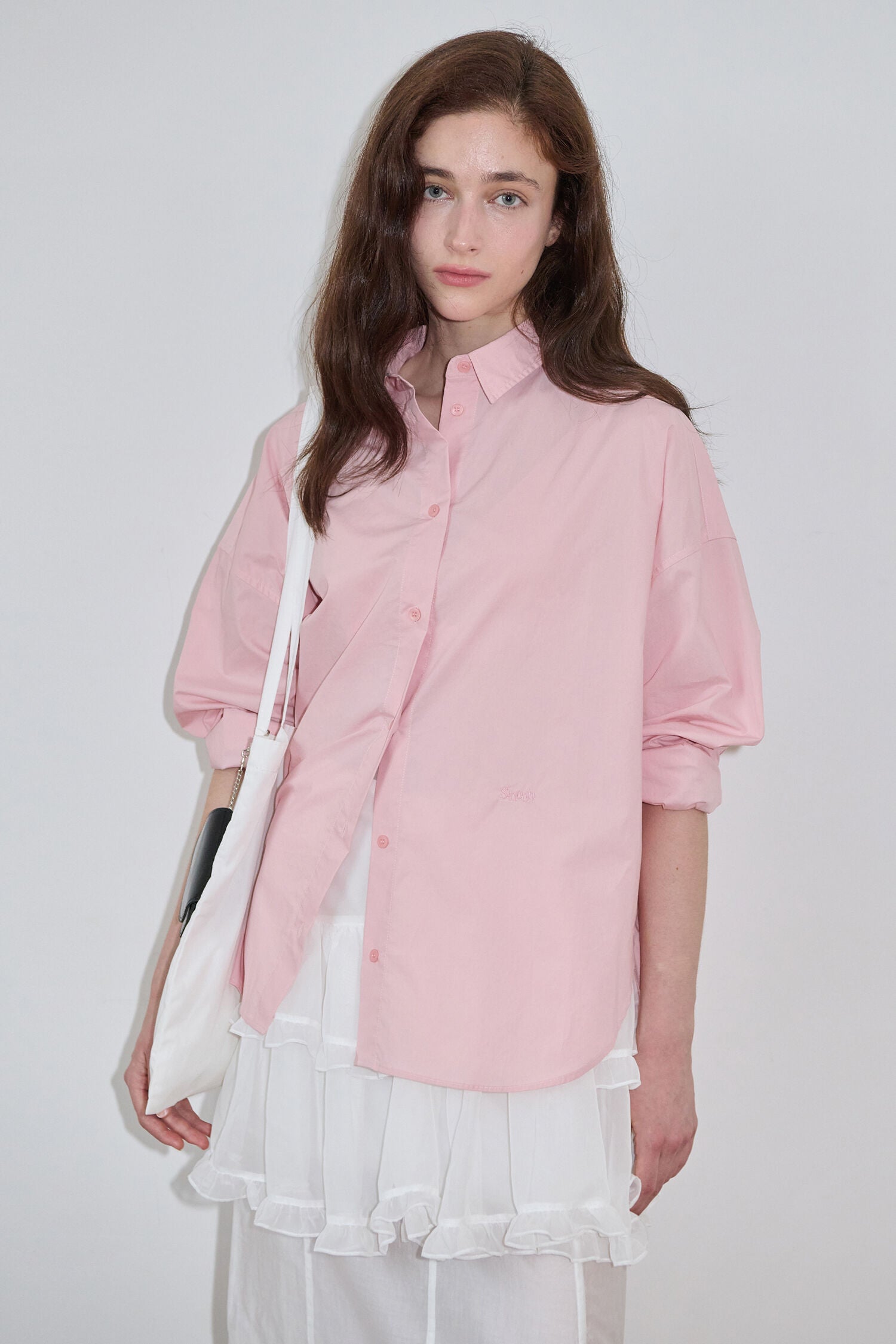SINOON Basic Over Fit Shirt (Pink)
