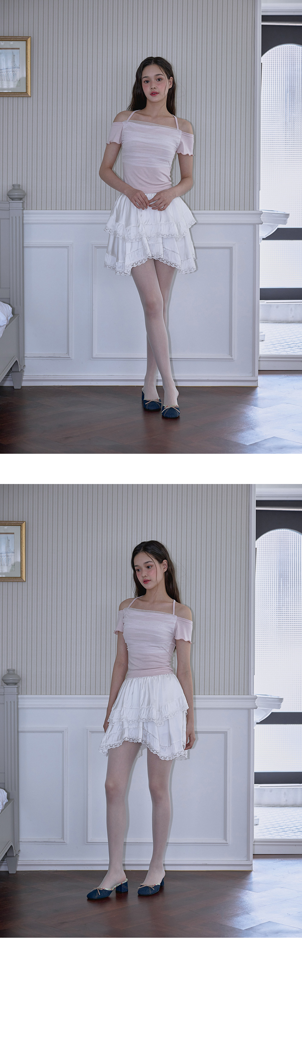 RoséFrantz Sha Layered Halter T-shirt [Pink]