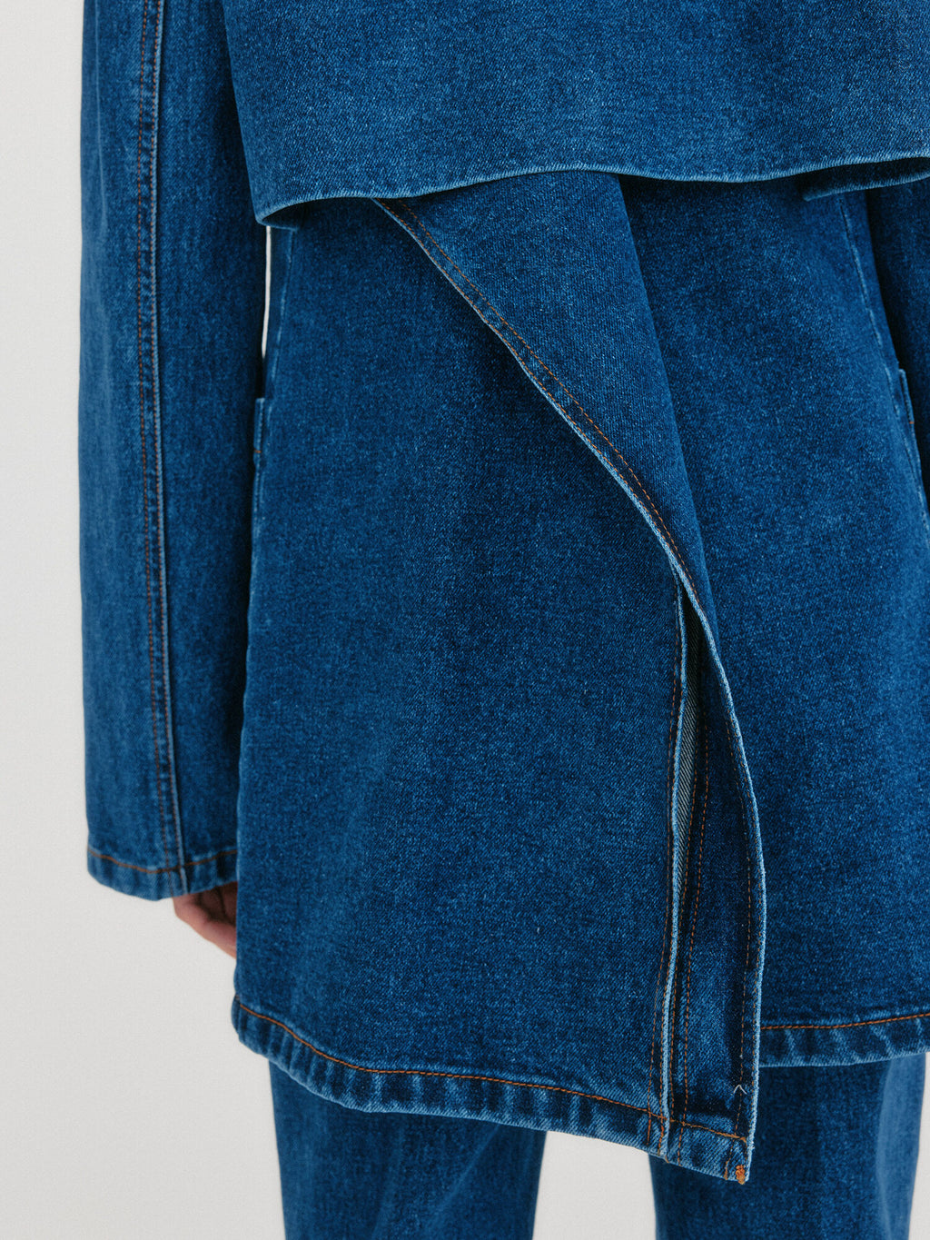 EENK ZUY Denim Utility Jacket - Blue