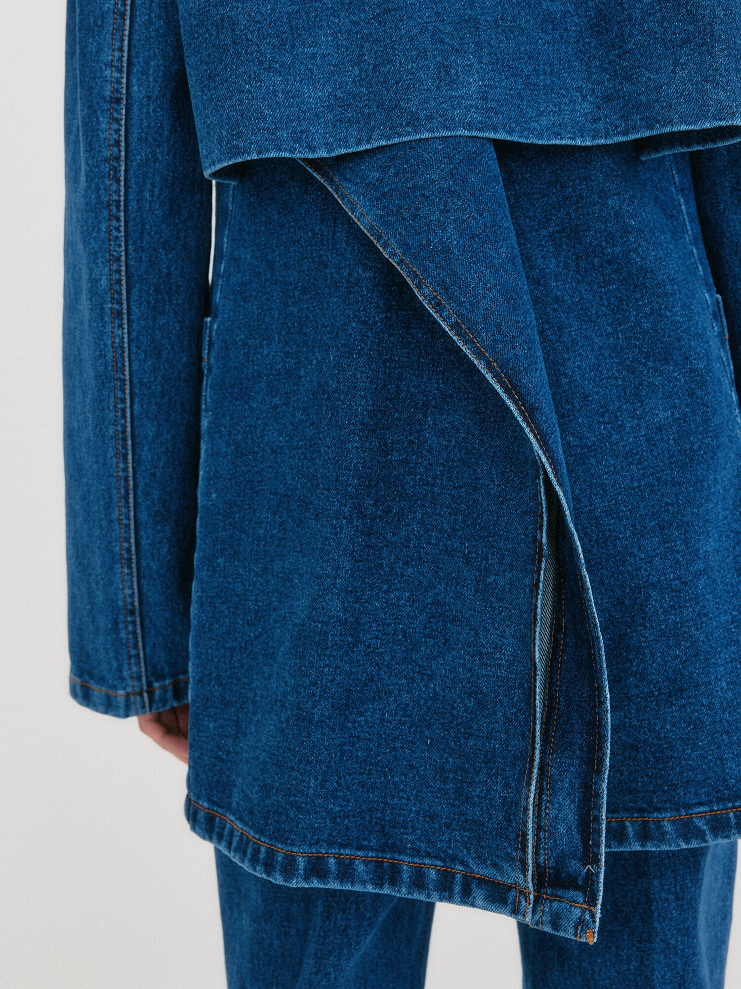 EENK ZUY Denim Utility Jacket - Blue