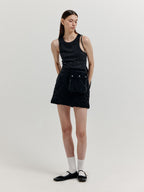 EENK EENK XEP Separable Sleeveless Jersey Top - Black
