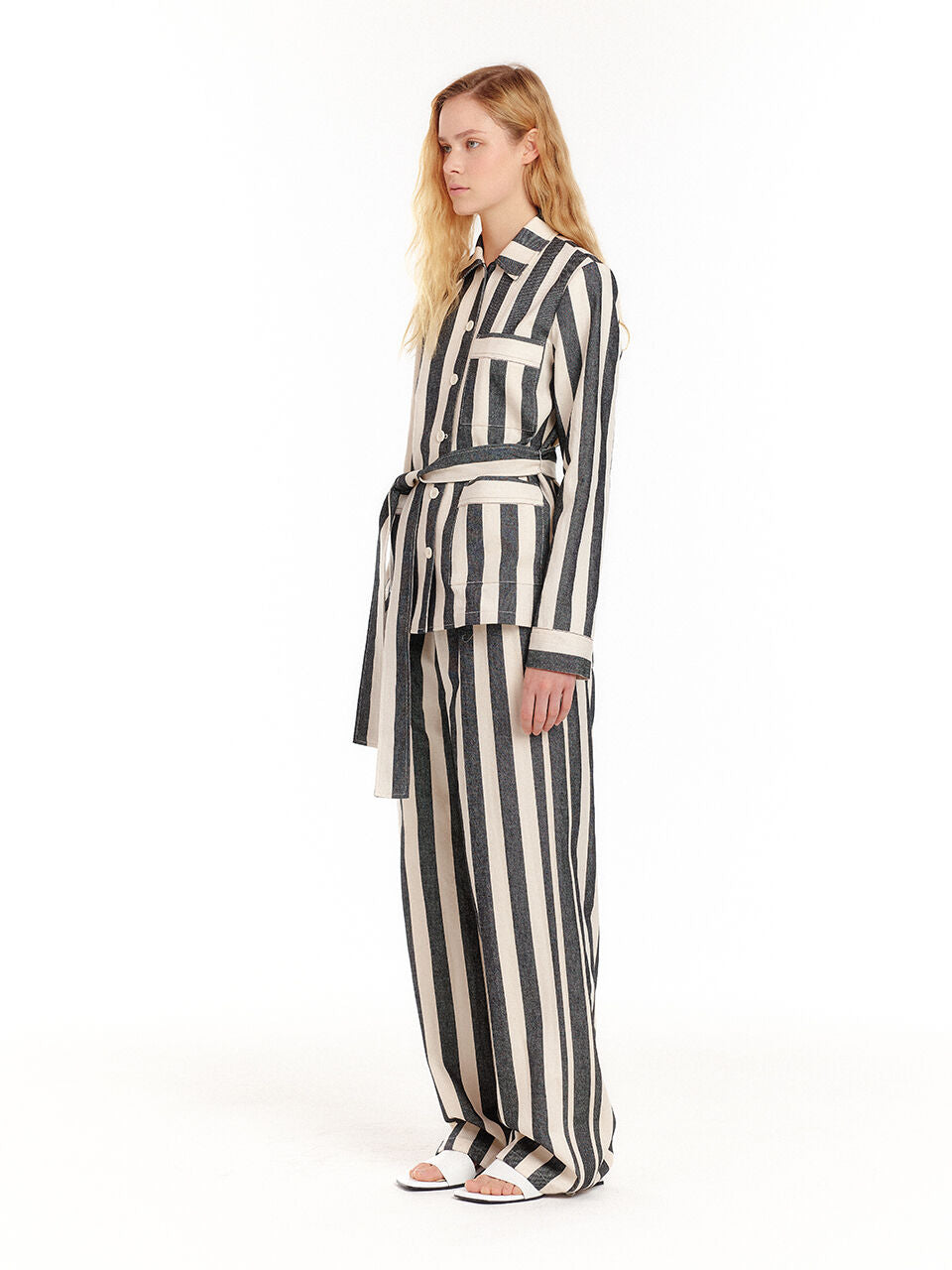 EENK EENK Shirt Oversized Ivory/Black Stripe
