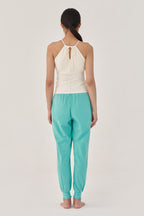 OZEZ OZTI4008 Keyhole Halter Neck Camisole - Ivory