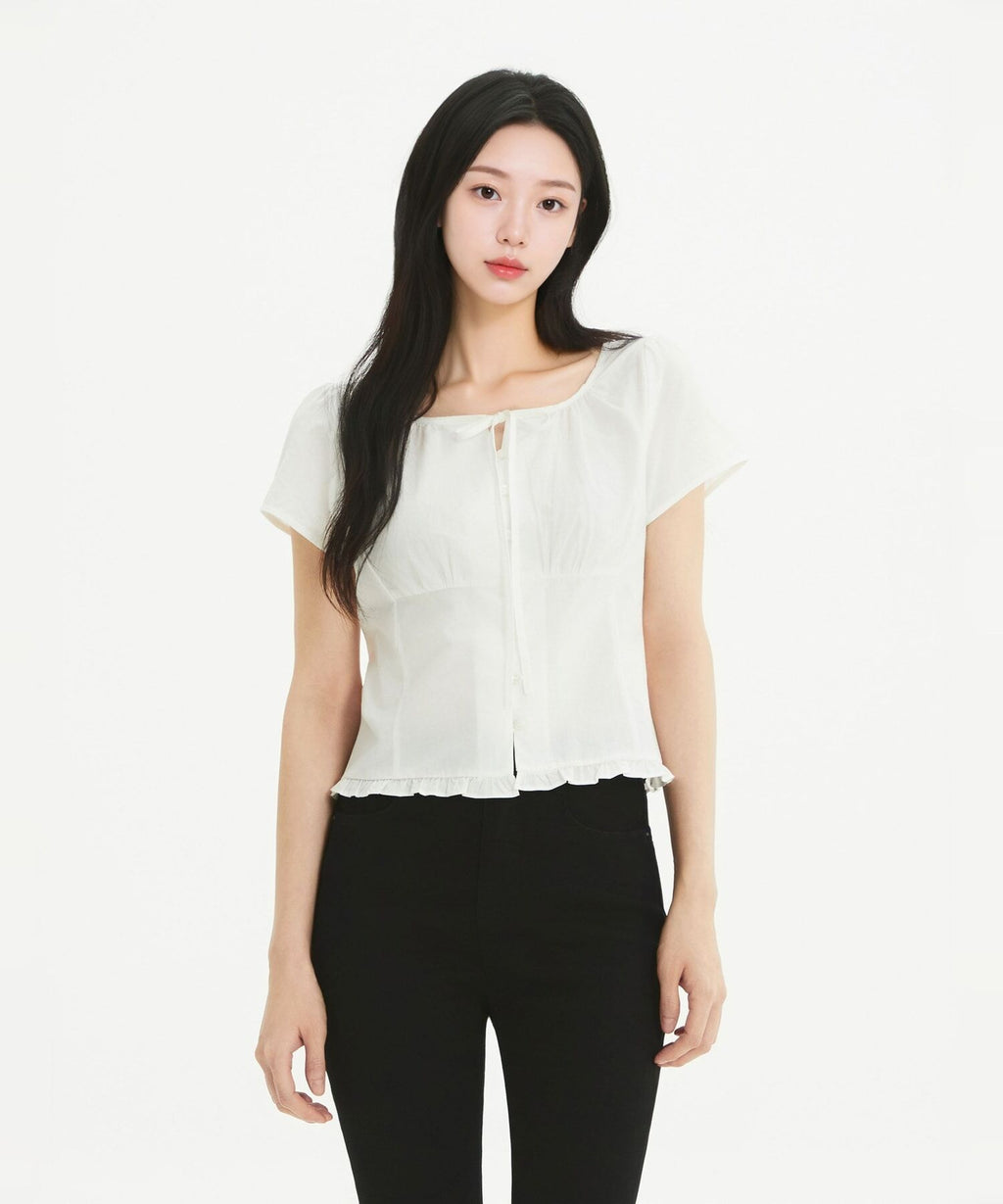 ROEM Hem frill blouse RMBLG37R13