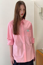 SINOON Classic Cotton Shirt (Light Pink)