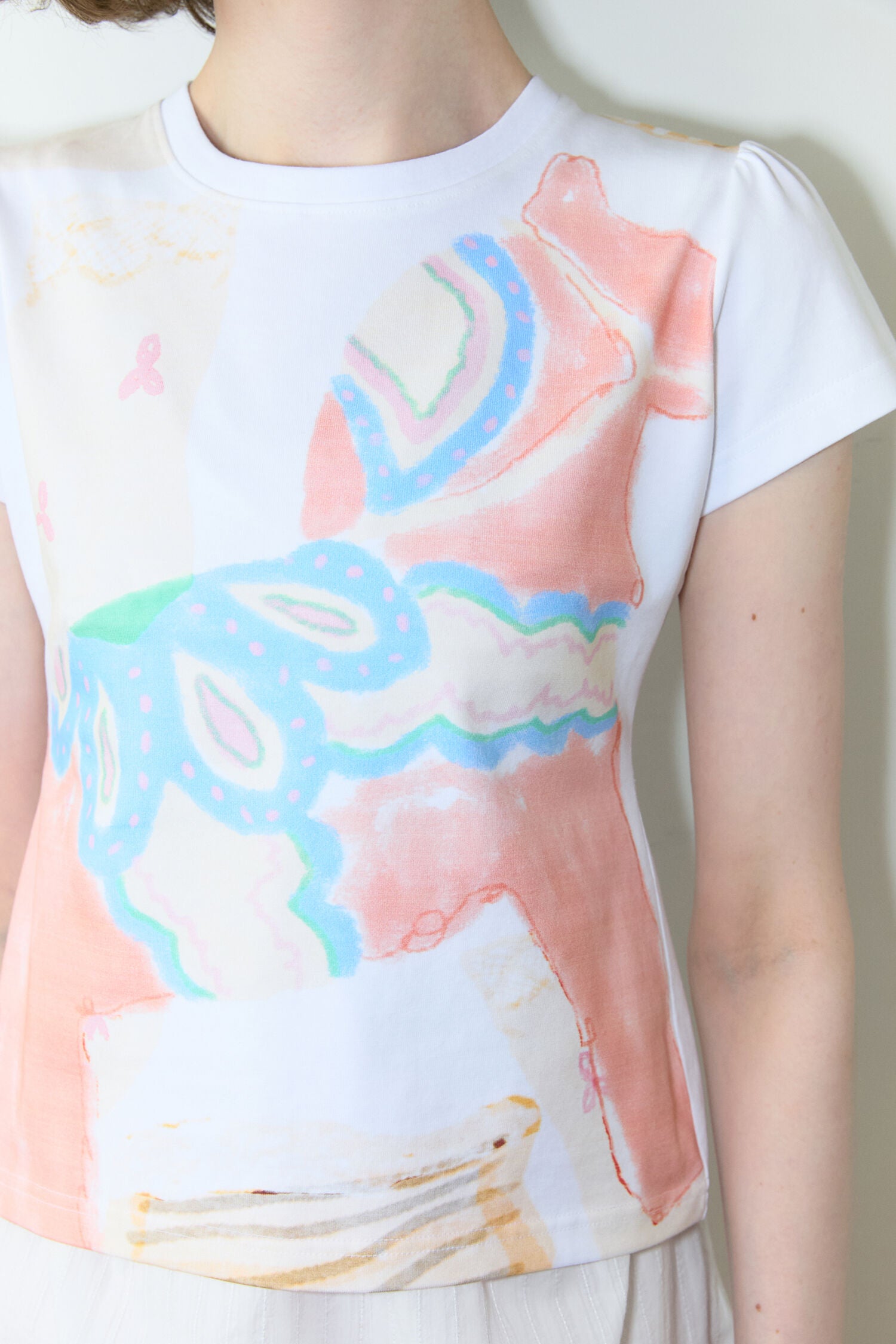 SINOON Big Pony Toy Puff T-Shirt (White)