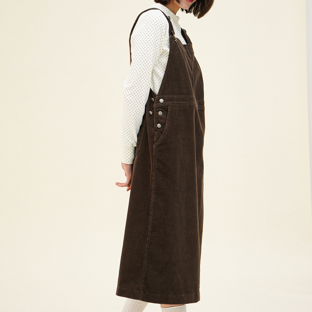 CHIQUITA CHIQUITA Overall Skirt Corduroy Brown