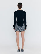 EENK EENK WERO Buttoned Mini Skirt - Navy Multi