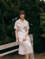 LOW TIDE SILKY HALF SLEEVE SHIRT [WHITE]