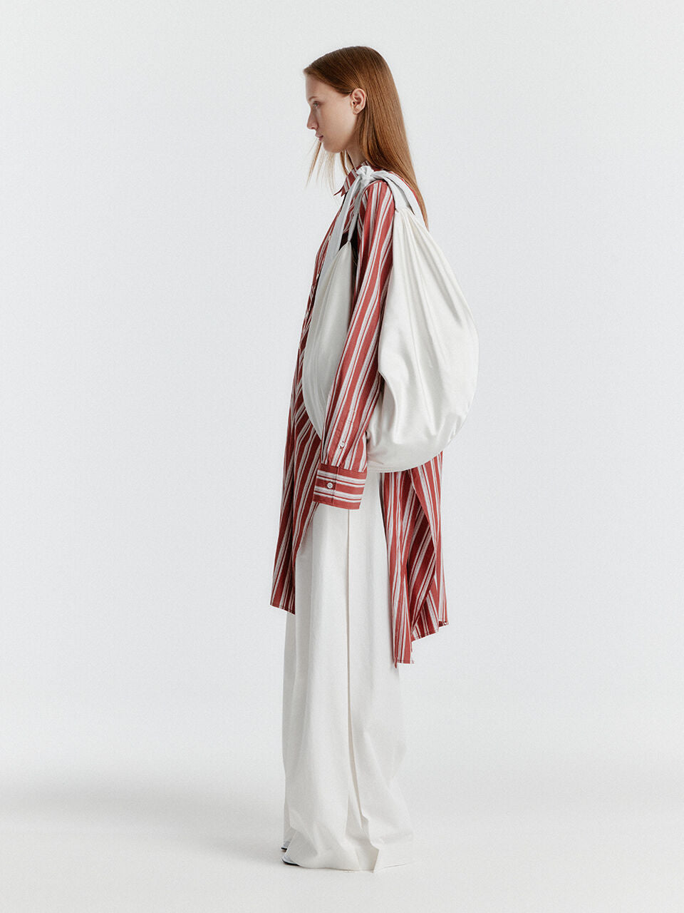 EENK YEVA Stripe Long Shirt - Brown