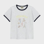 MARITHÉ+FRANҪOIS GIRBAUD W PARIS GRAPHIC RINGER TEE light heather gray