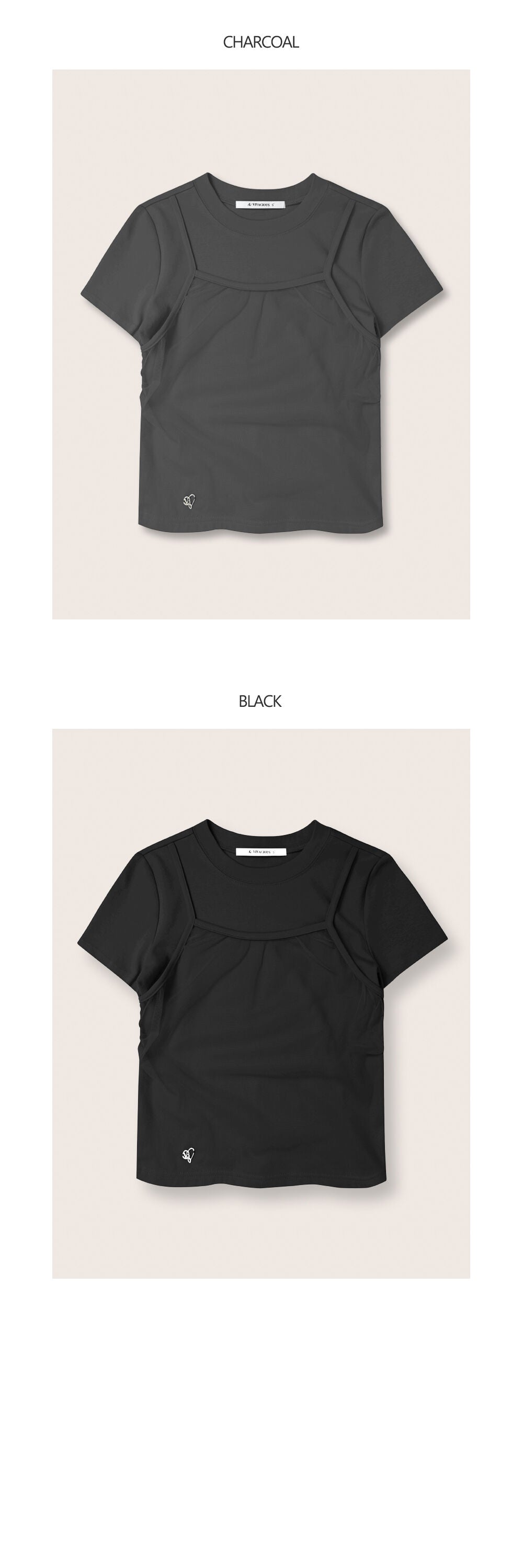 VIVACIOUS Tinker Bell Short Sleeve CHARCOAL