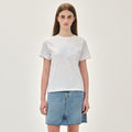 MARITHÉ+FRANҪOIS GIRBAUD W CLASSIC LOGO TEE flower
