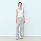 ETMON Lace Ribbed Sleeveless Top, White