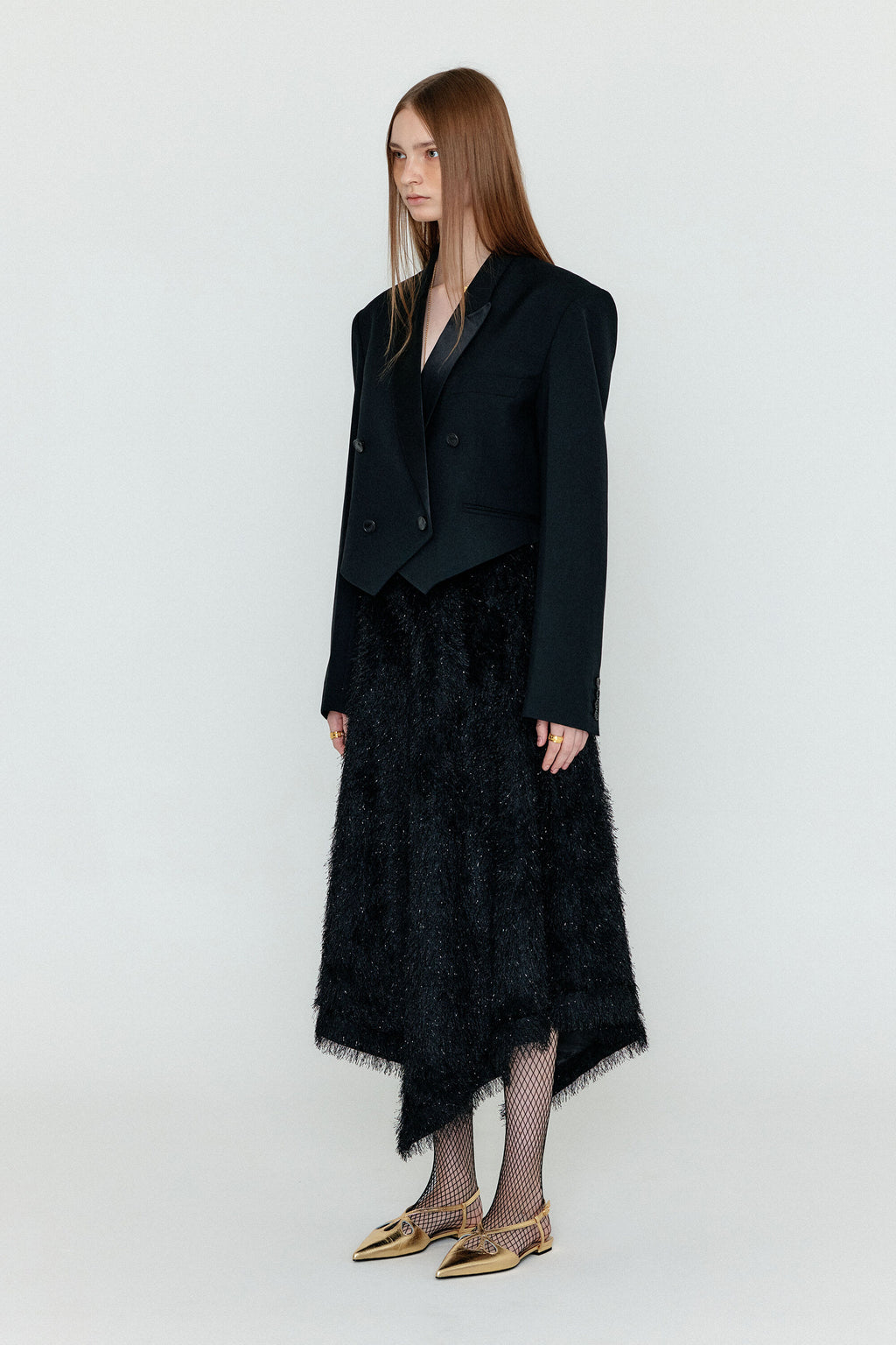 EENK EENK WOLIKA Asymmetric Hem Skirt - Black