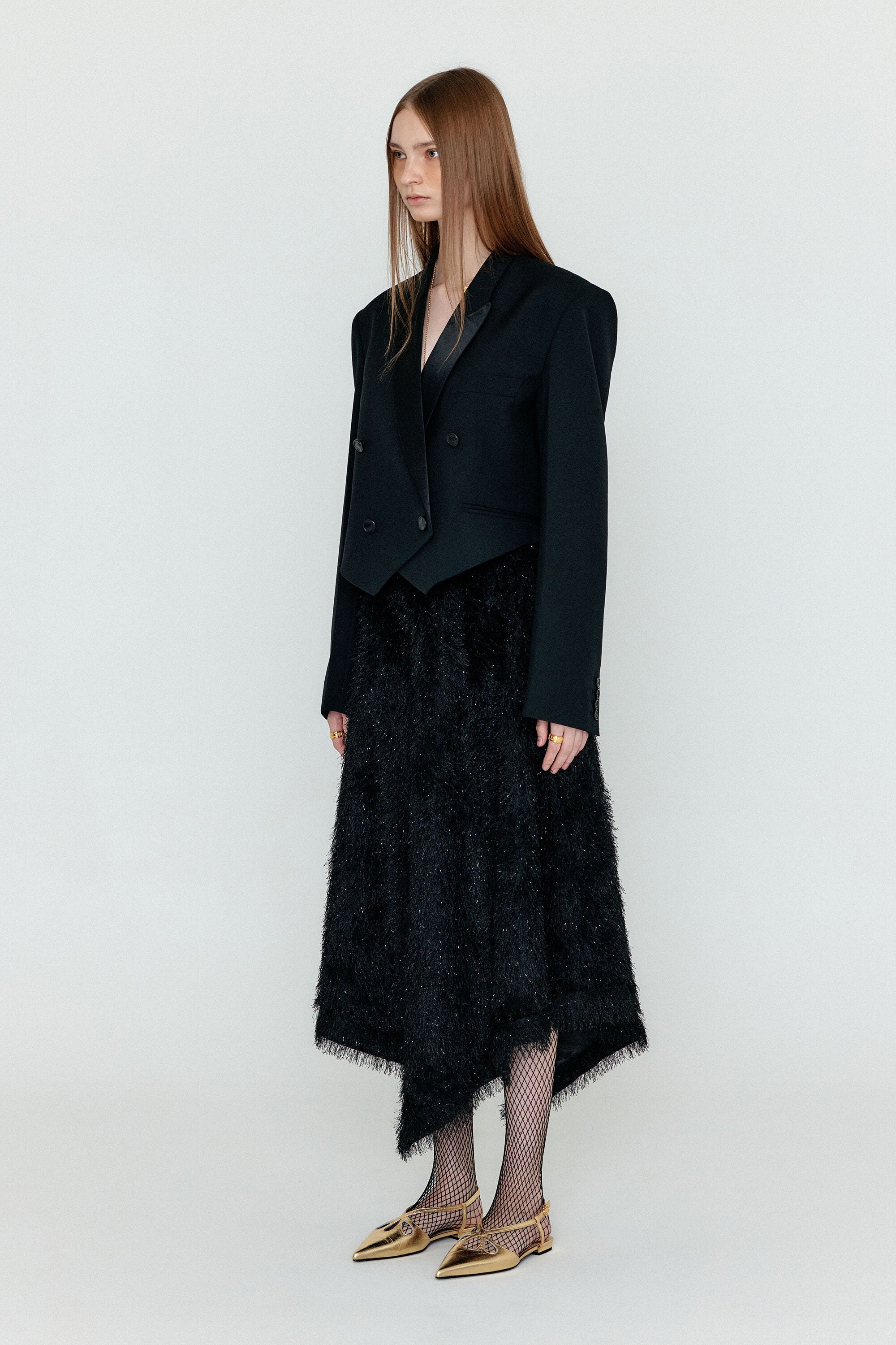 EENK EENK WOLIKA Asymmetric Hem Skirt - Black