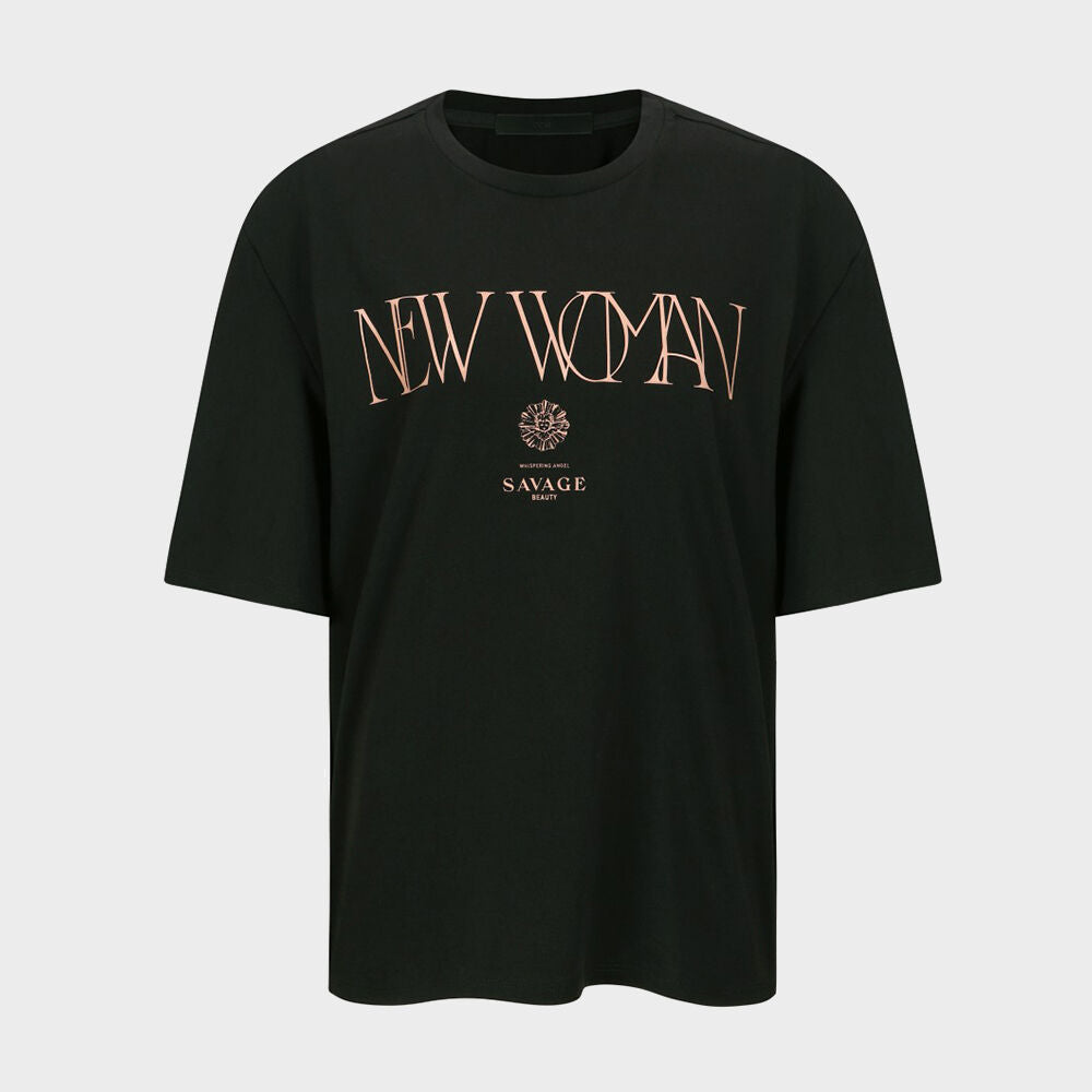 YCH NEW WOMAN PRINTING T-SHIRT BLACK (W24TS11121BK)