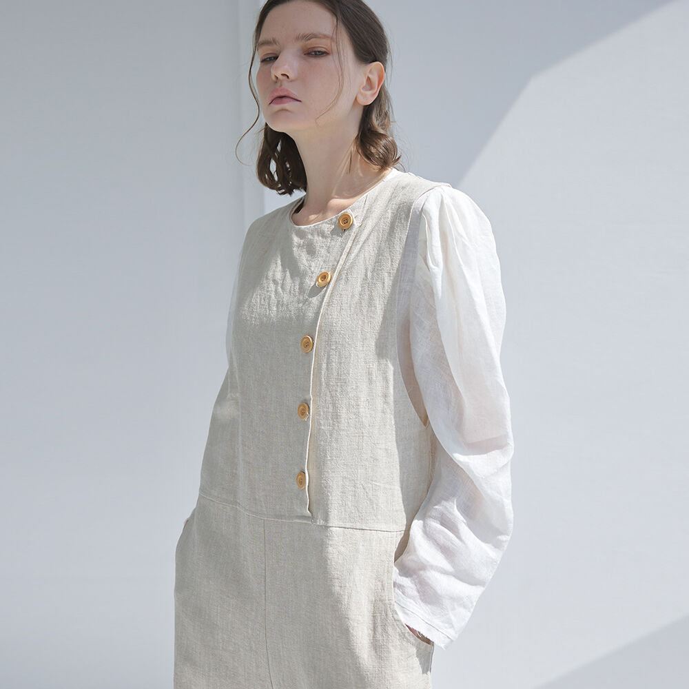 homeropero homeropero linen overall jumpsuit