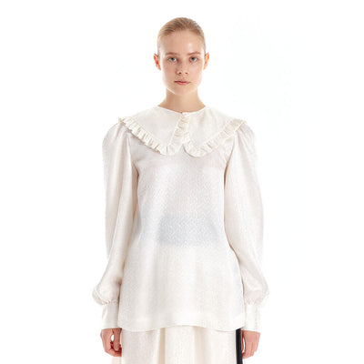 EENK Blouse Frilled Collar - Ivory