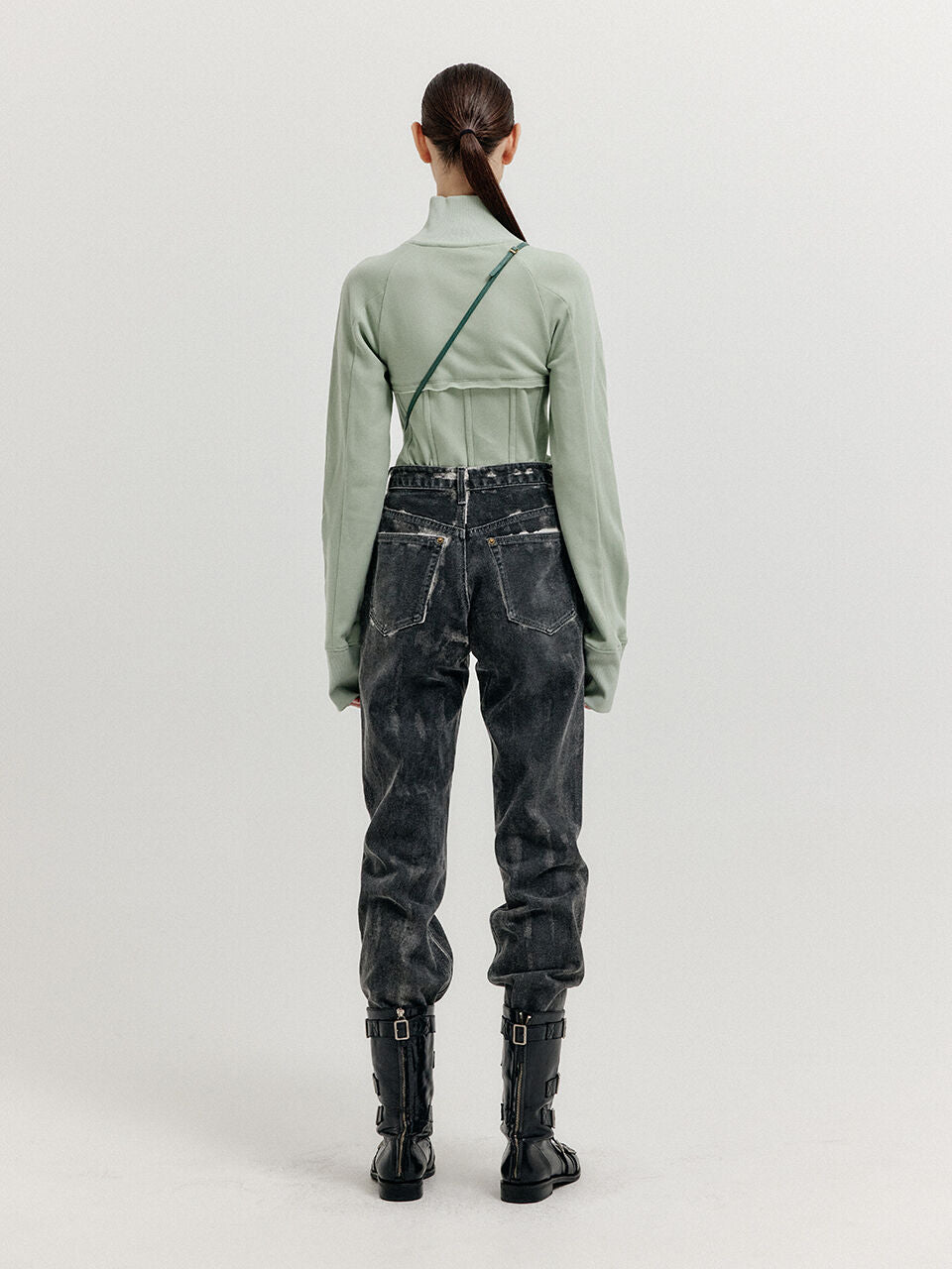 EENK EENK XIP Buistier Zip-up Top - Saige Green