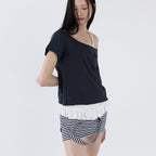 CERRIC Cr Off-Shoulder Top _ Navy
