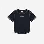NEW BALANCE NBNEG3W652 / WOMEN Essential Ribbed Short Sleeve T-Shirt (NAVY)