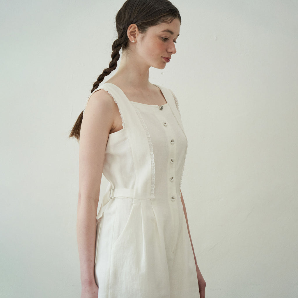 J'ASP J'ASP Judy Lace Jumpsuit (White)