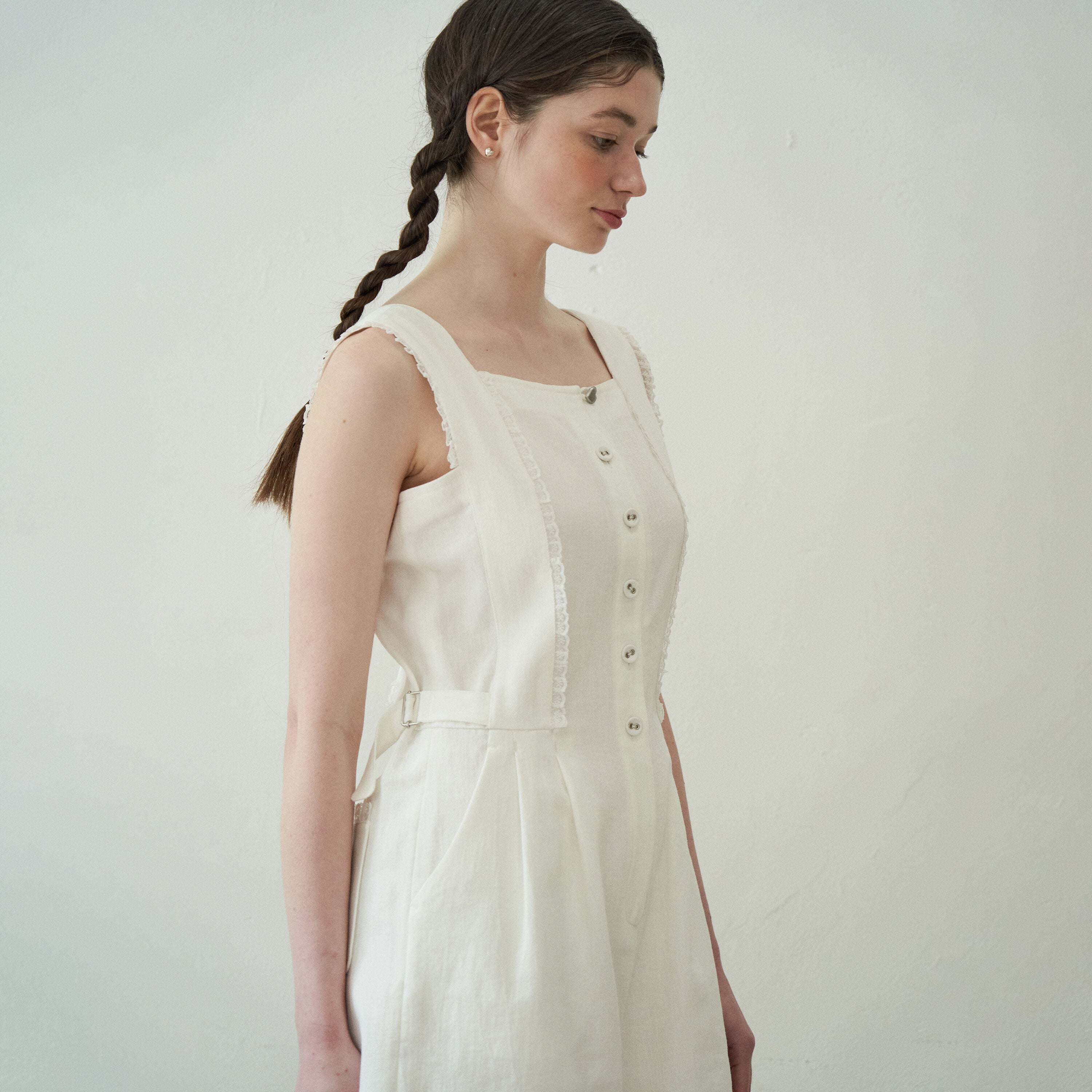 J'ASP J'ASP Judy Lace Jumpsuit (White)