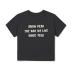 SNOWPEAK APPAREL Aerocool Women's Crop Short Sleeve T-Shirt Dark Charcoal (S26MWFTS27)